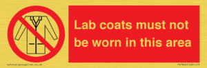 Lab coats must not be worn in this area